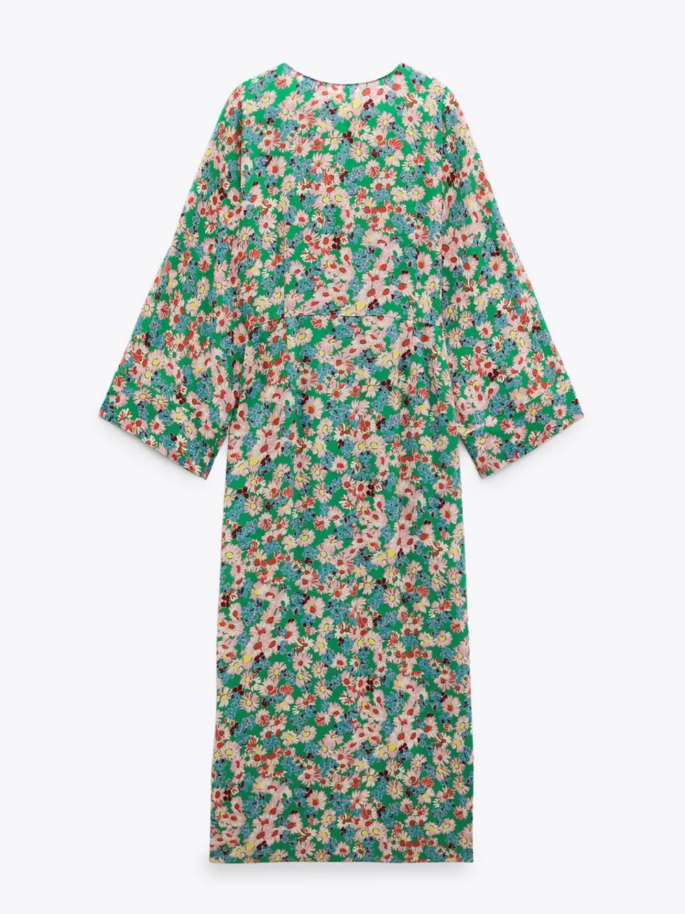 Zara Green Floral Long Sleeve dress